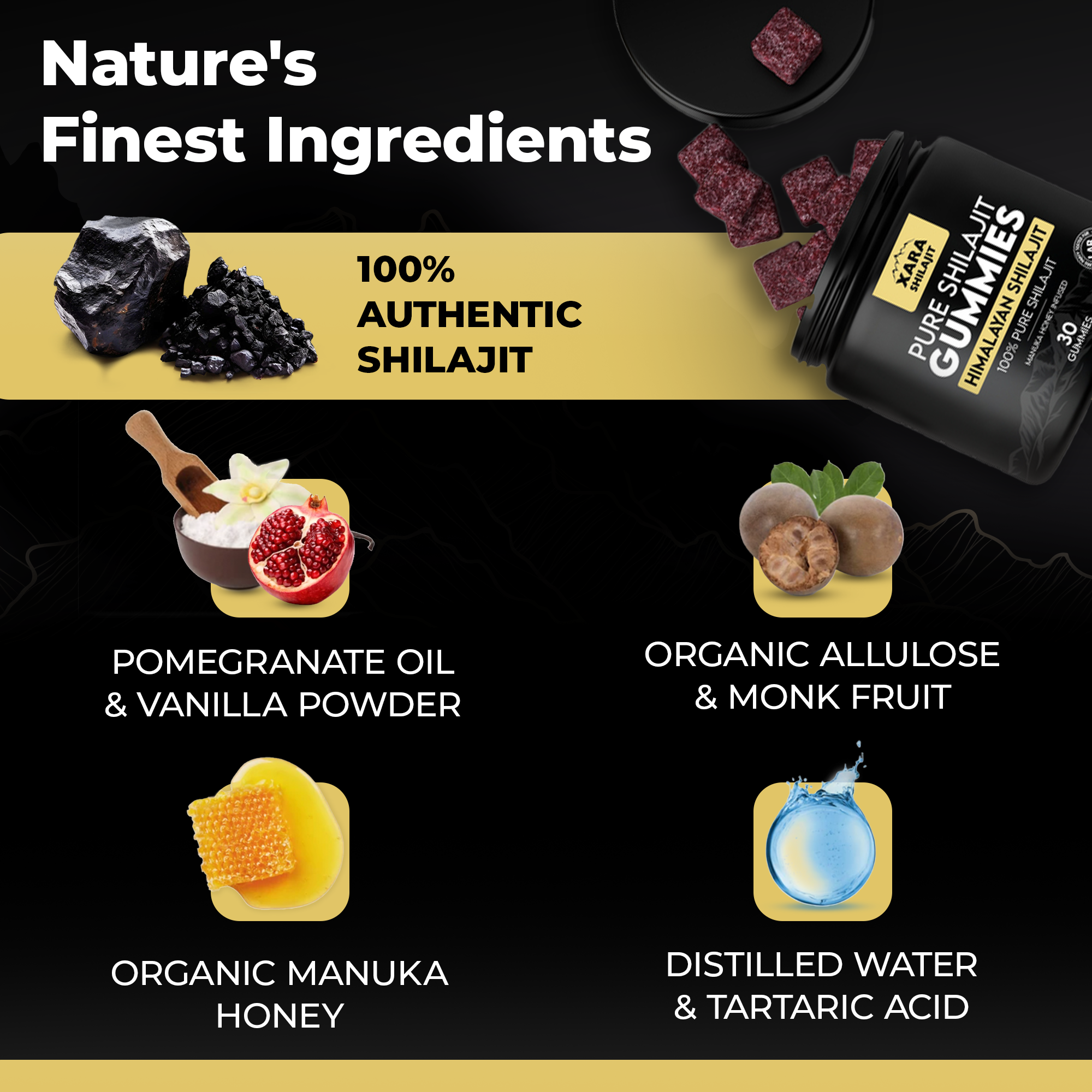 xarashilajit™ Pure Shilajit Gummies