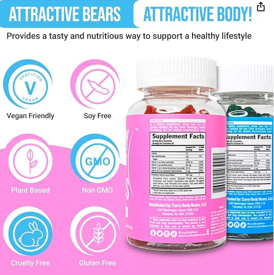 XARA® Top Support and Peach Gains Gummies (COMBO PACK)