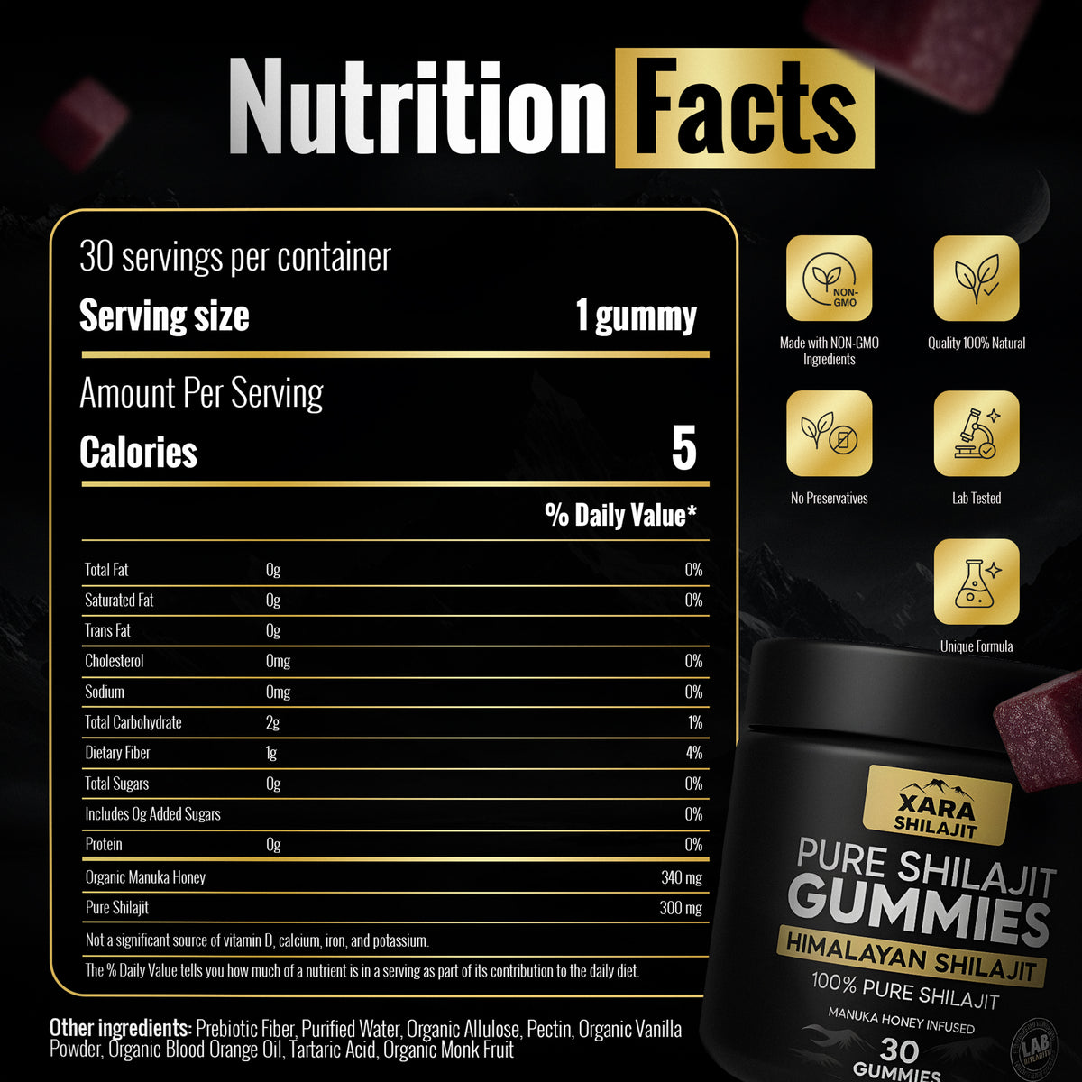 XARA SHILAJIT® Pure Shilajit Gummies — view 7