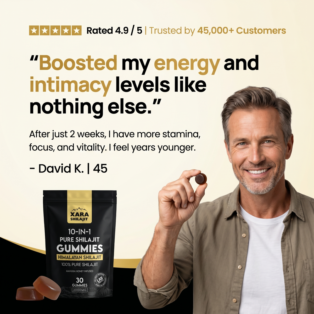 XARA SHILAJIT® Pure Shilajit Gummies For diabetic men