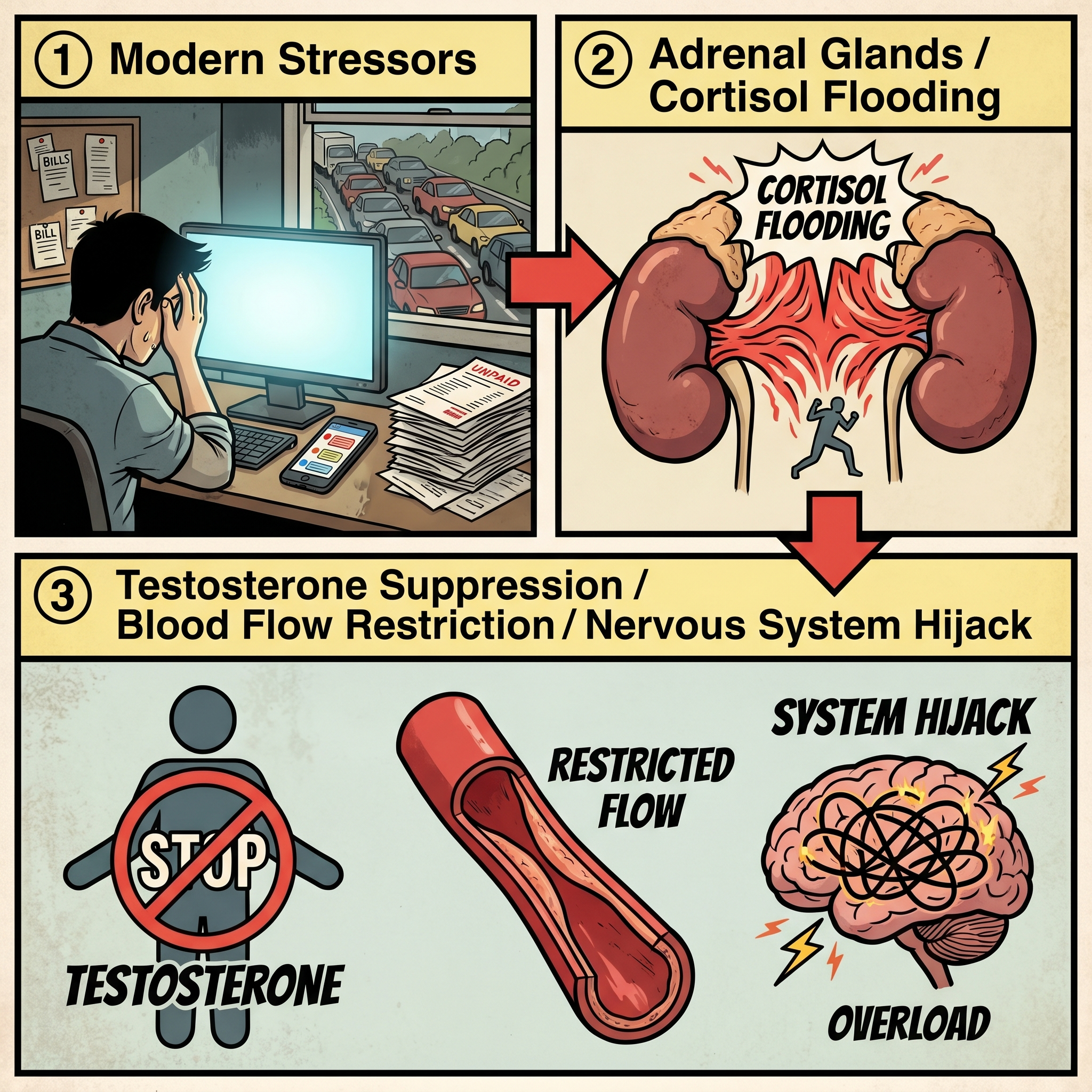 Cortisol mechanism infographic