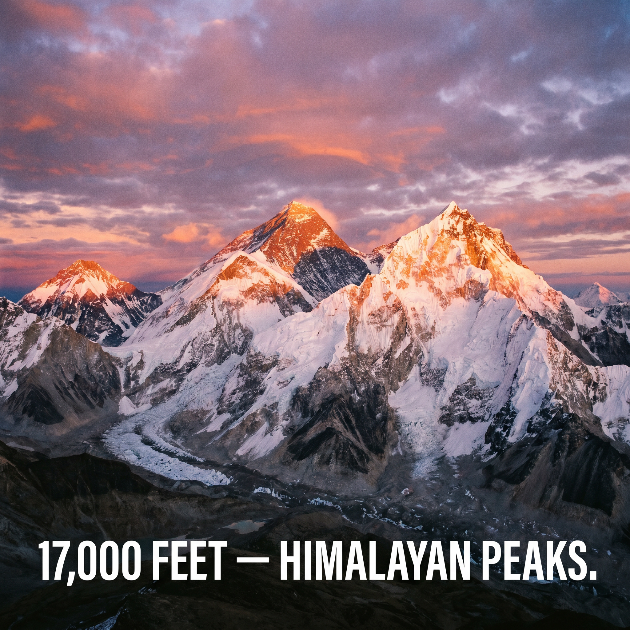 Himalayan mountains at dawn