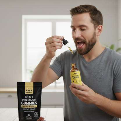 XARA SHILAJIT® 10 in 1 Alpha Gummies + Zeolite Binder Combo