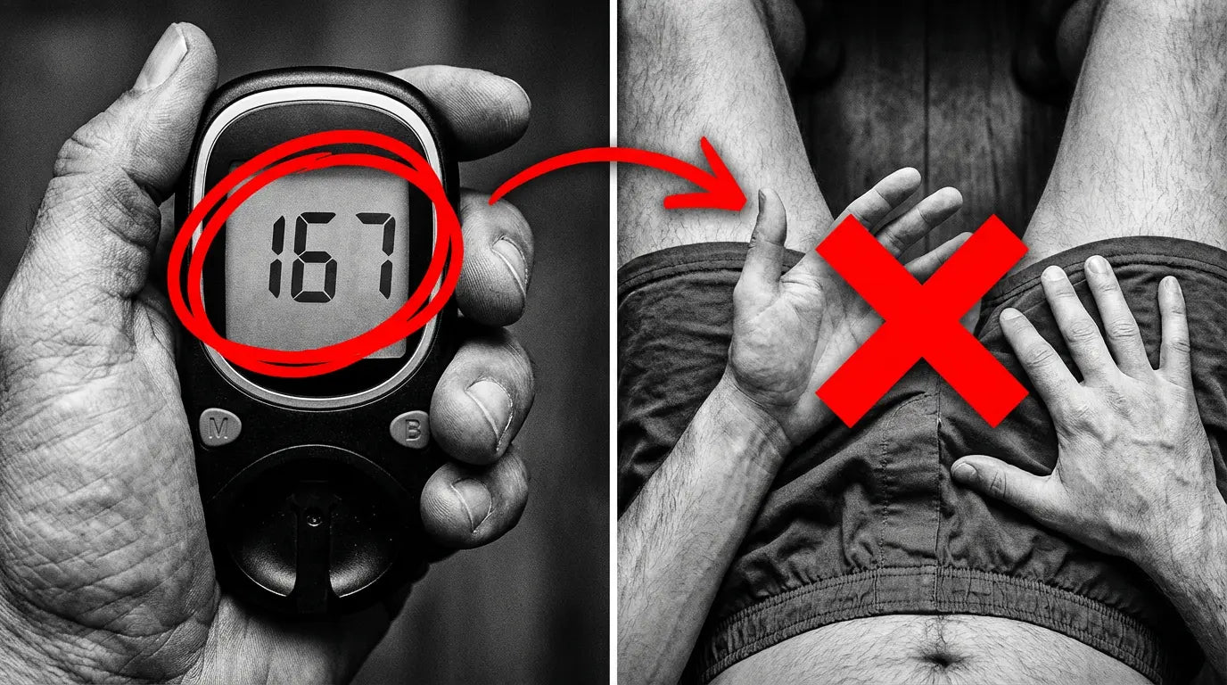 Morning ritual: checking blood glucose meter