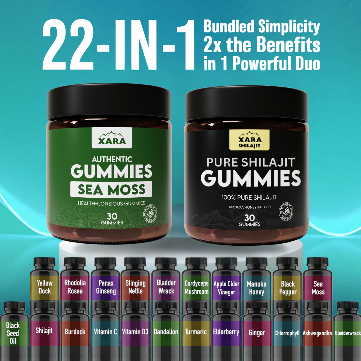 Ultimate Gummy Duo shilajit + sea moss bundle