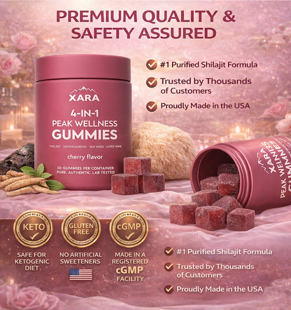 Xarashilajit® 4-in-1 Peak Wellness Gummies